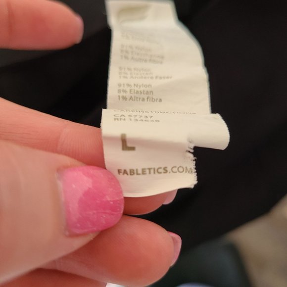 Fabletics Black High Waist Seamless Perforated Mesh Leggings Size L - Picture 6 of 10